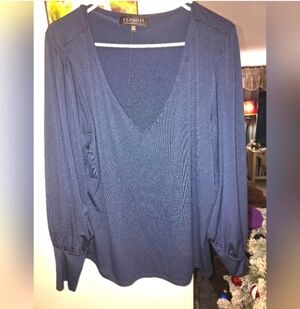 Eloquii navy blue blouse 18/20